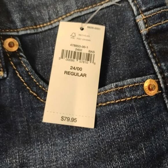 GAP Blue True Skinny High-rise Dark Wash Jeans 24/00 NWT Elevated Basic Everyday - Picture 4 of 9